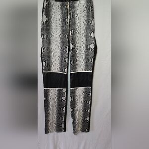 I.Am.GIA Hendrix Faux Leather Snakeskin Print Rocker Pant Women's M